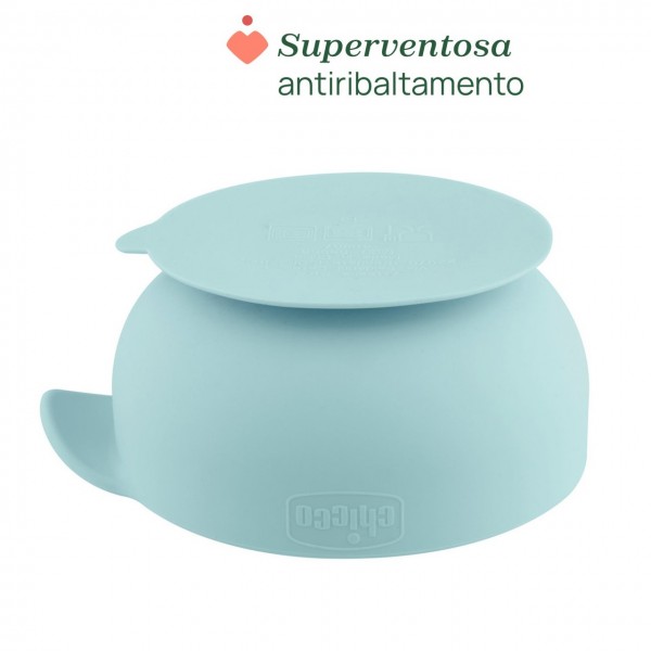 Ciotola Chicco in Silicone Teal