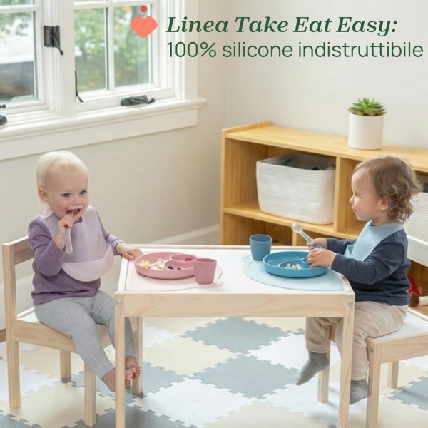 Set Pappa Chicco Easy Start in Silicone Rosa 6m+