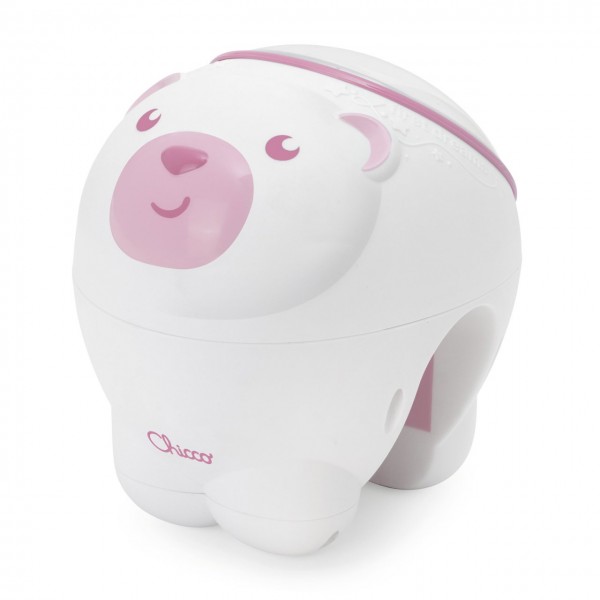 Proiettore da Lettino e Comodino Chicco Orso Polare Rosa
