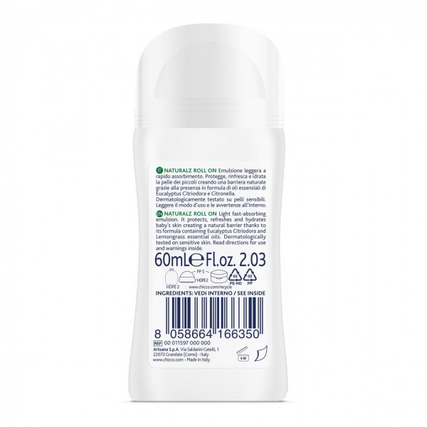 Roll On Chicco NaturalZ Protettivo & Rinfrescante 60 ml