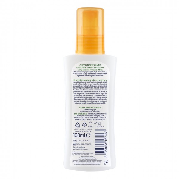 Lozione Chicco NoZzz Emulsione Delicata Insetto Repellente 100ml