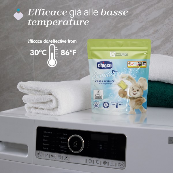 Caps Lavatrice Chicco Sensitive 20 pz