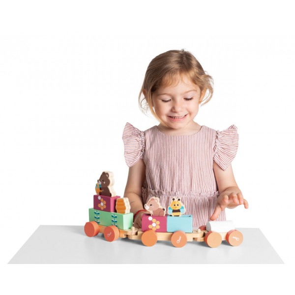 Gioco Montessoriano Chicco My Wood Friends Treno degli Orsetti