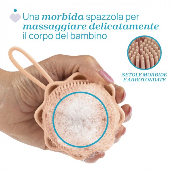 CHICCO SPAZZOLA CORPO CON DISPENSER INTEGRATO ARANCIONE