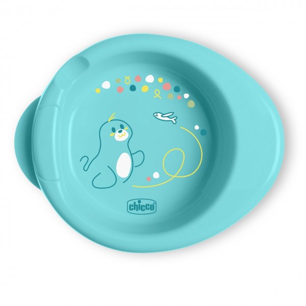 Piatto Pappa Calda Chicco Warmy Plate Azzurro