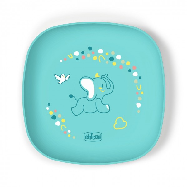 Set Ciotola e Piatto Piano Chicco Azzurro 12m+