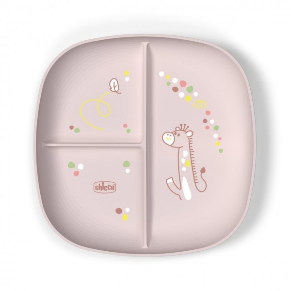 Chicco Piatto porzionato 12m+ Rosa