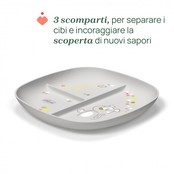 Chicco Piatto porzionato 12m+ Rosa
