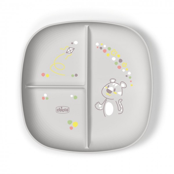 Chicco Piatto porzionato 12m+ Grigio
