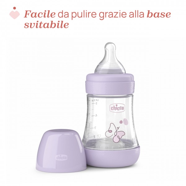 Biberon Chicco Perfect 5 Flusso Lento 150ml Rosa