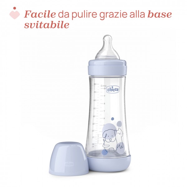 Biberon Chicco Anticolica Perfect 5 Flusso Veloce 300 ml Azzurro