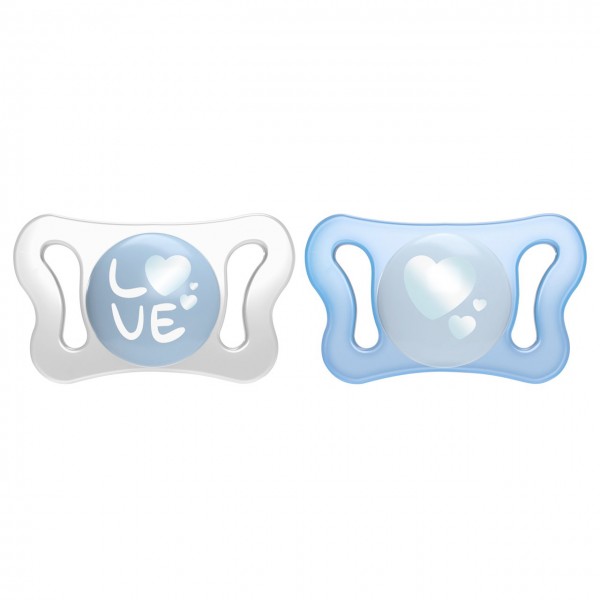 Succhietto Chicco Physio Forma Micrò Blu Silicone 2 pz 0-2 m