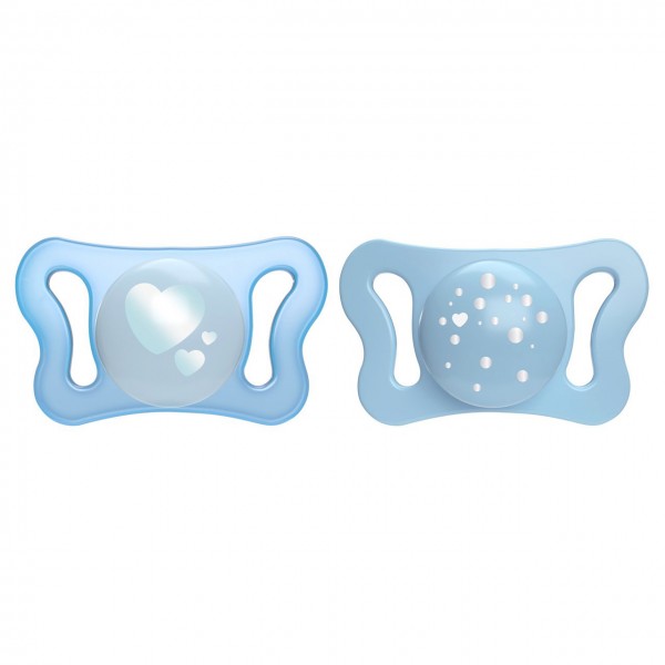 Succhietto Chicco Physio Forma Micrò Blu Silicone 2 pz 0-2 m