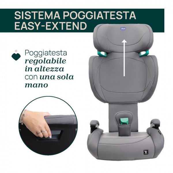 Chicco Seggiolino auto Quizy Lite i-Size Stone (100-150 cm)