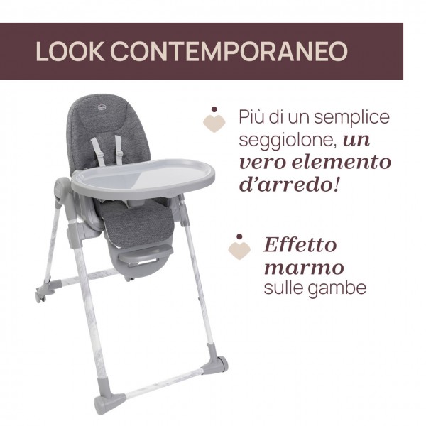 Seggiolone Chicco Polly Armonia evolutivo da 0 Mesi a 40 kg Carrara