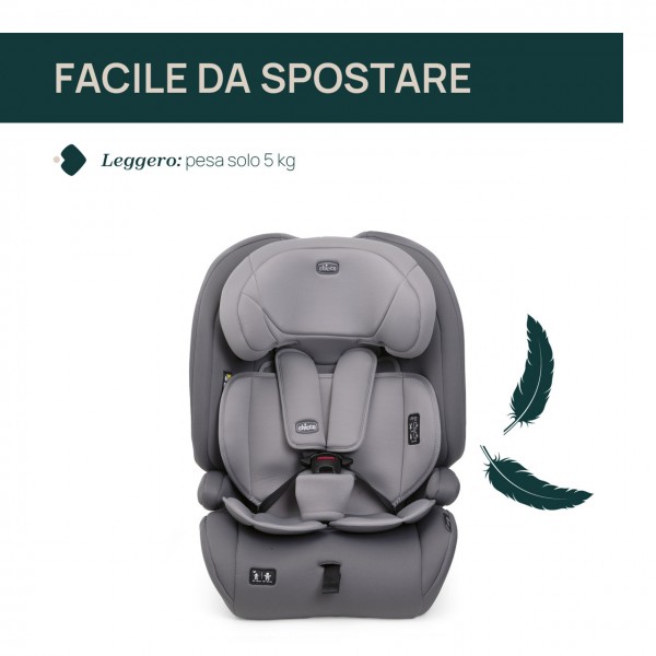 Chicco Seggiolino auto Gro-Up i-Size (76-150 cm) Stone