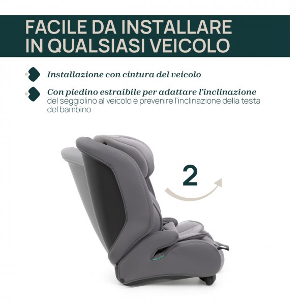 Chicco Seggiolino auto Gro-Up i-Size (76-150 cm) Stone