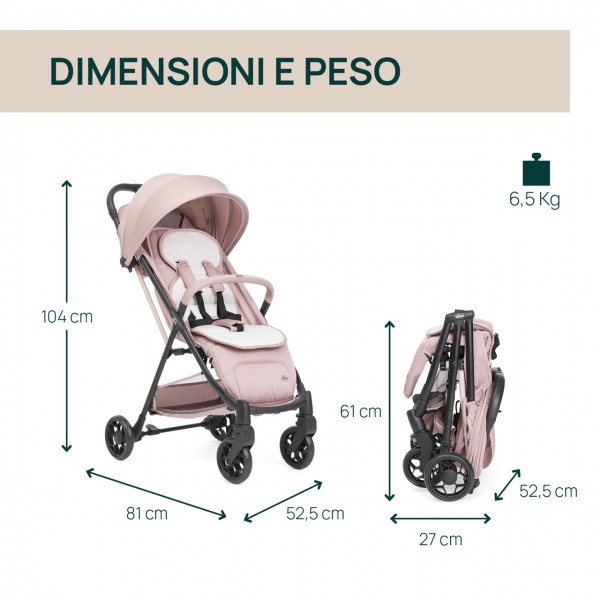 Passeggino Chicco Taormina Blush 0m+ Portata 22 Kg