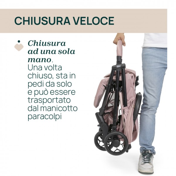 Passeggino Chicco Taormina Blush 0m+ Portata 22 Kg