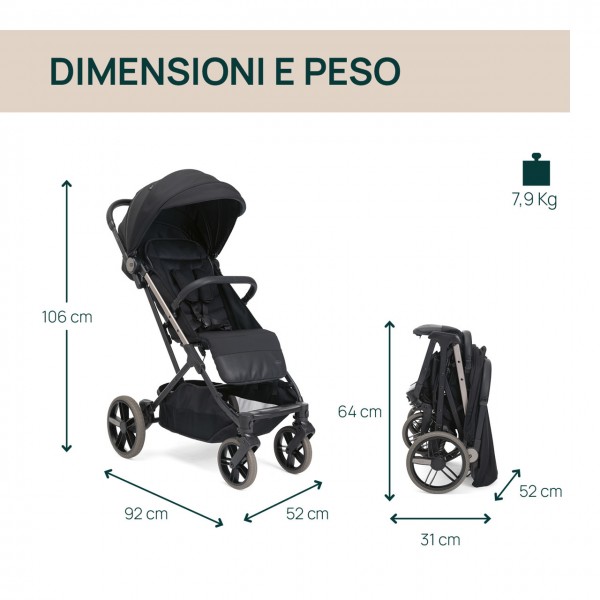 Passeggino Chicco Dolomiti Charcoal Portata 22 Kg
