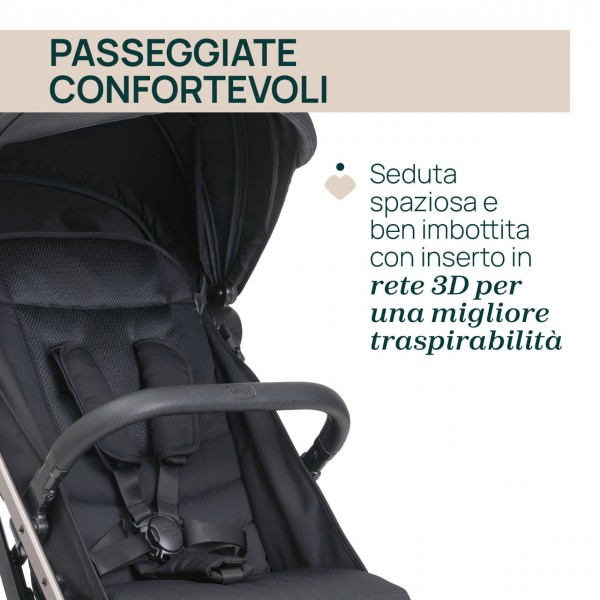 Passeggino Chicco Dolomiti Charcoal Portata 22 Kg