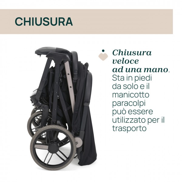 Passeggino Chicco Dolomiti Charcoal Portata 22 Kg