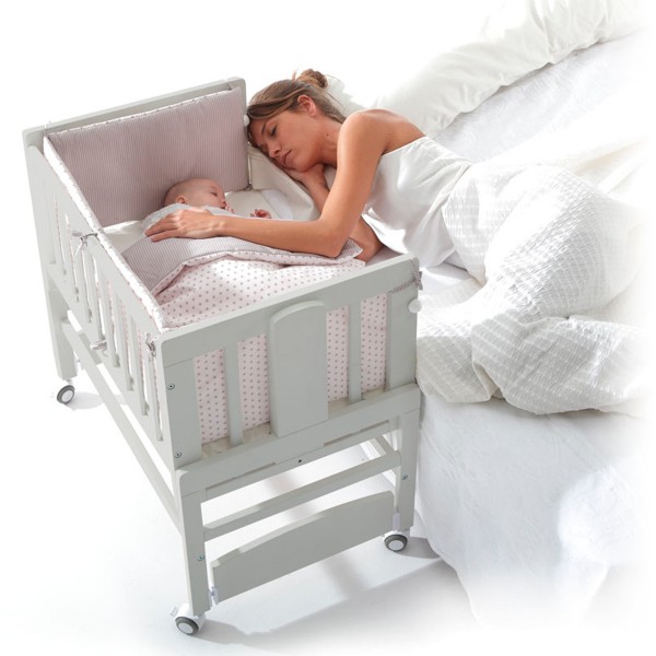 Culla Bolin Bolon Allegra 5 in 1 con Struttura Grigia + Materasso + Completo Piumone Grigio Angy