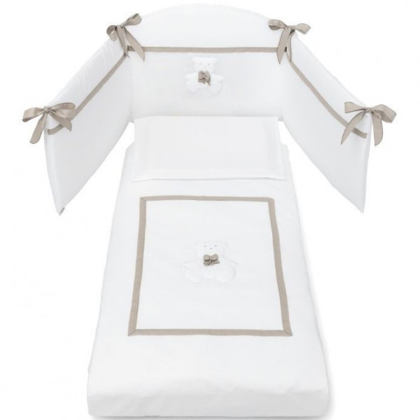 Set Erbesi Dudù Bianco Tortora