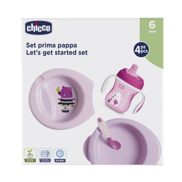 Set Pappa Chicco Let's Get Started Set Rosa 6m+