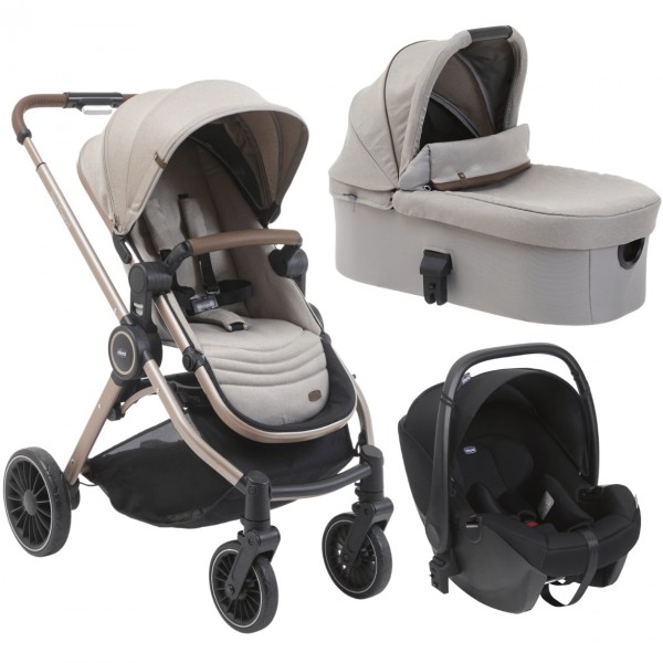 Trio Chicco Best Friend Pro Light Desert Taupe con Seggiolino Auto Kory i-Size Black