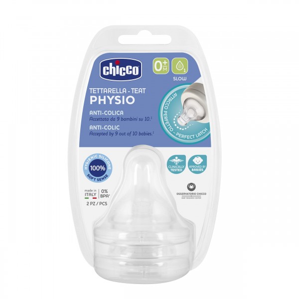 Tettarella Chicco Physio Flusso Lento 2 pz