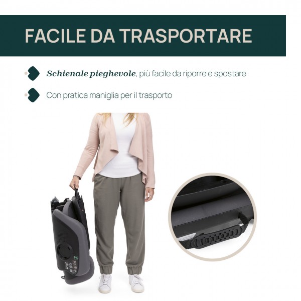 Seggiolino Auto Chicco Fold&Go S (100-150 cm) Glam Grey 3+