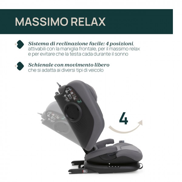 Seggiolino Auto Chicco Fold&Go S (100-150 cm) Glam Grey 3+