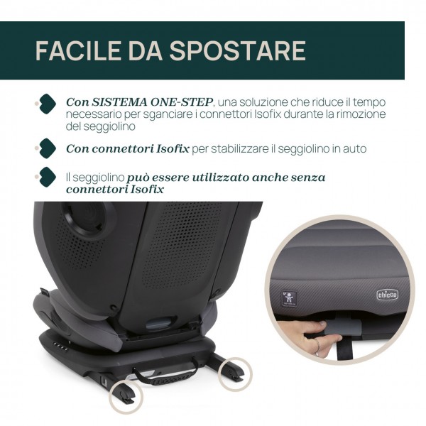Seggiolino Auto Chicco Fold&Go S (100-150 cm) Glam Grey 3+