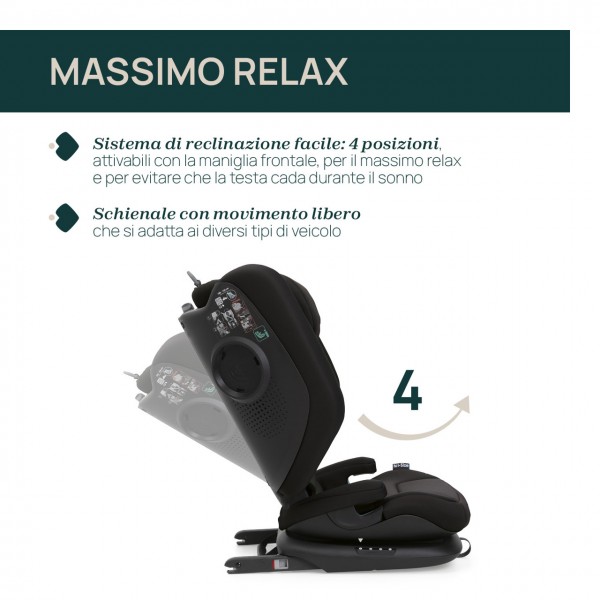 Seggiolino Auto Chicco Fold&Go S (100-150 cm) Posh Black 3+