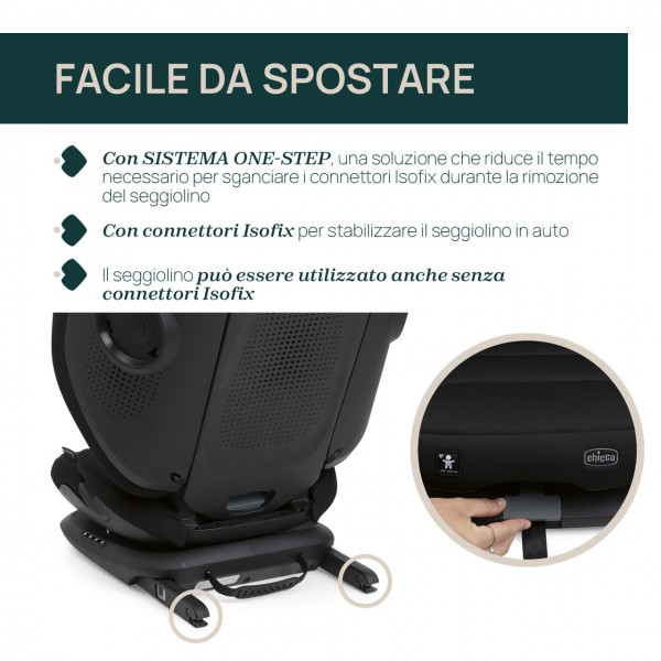 Seggiolino Auto Chicco Fold&Go S (100-150 cm) Posh Black 3+