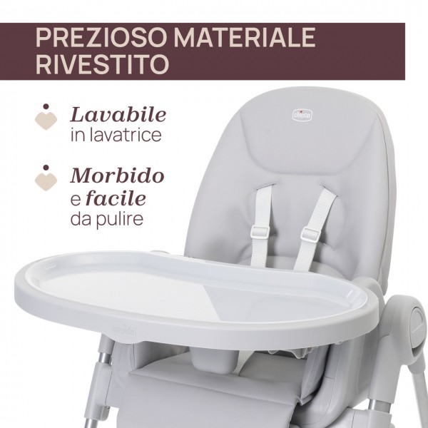 Seggiolone Chicco Polly Armonia Steel evolutivo da 0 Mesi a 40 kg