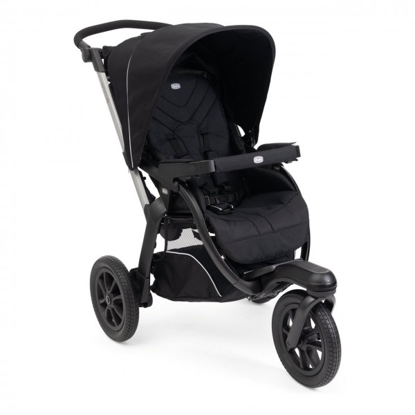 Trio Chicco Activ3 (Passeggino Activ3 Ebony + Navicella Activ3 Dark Beige + Seggiolino Auto Kory Essential i-Size Black)