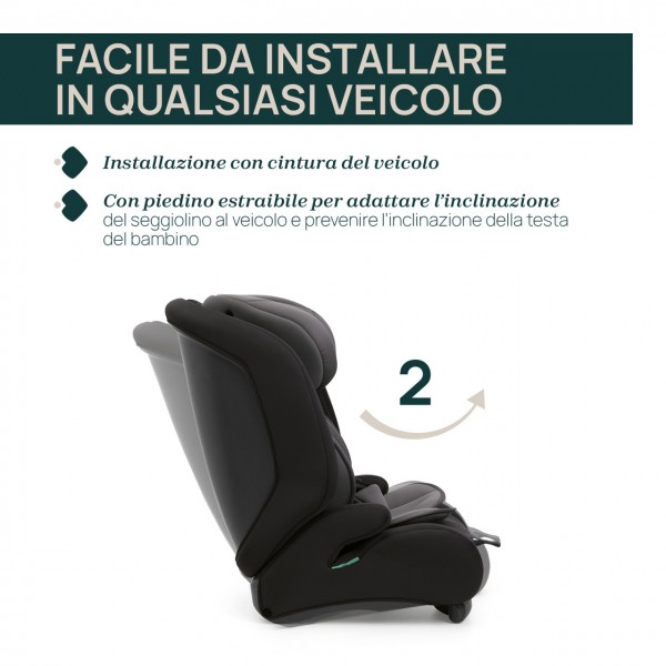 Chicco Seggiolino auto Gro-Up i-Size (76-150 cm) Pure Black
