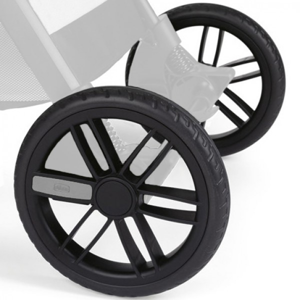 Kit Ruote Posteriori per Passeggino Chicco Bellagio Black Satin/Fir Tree