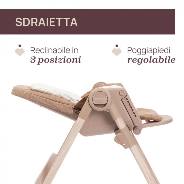 Seggiolone Chicco Polly Armonia Terracotta evolutivo da 0 Mesi a 40 kg