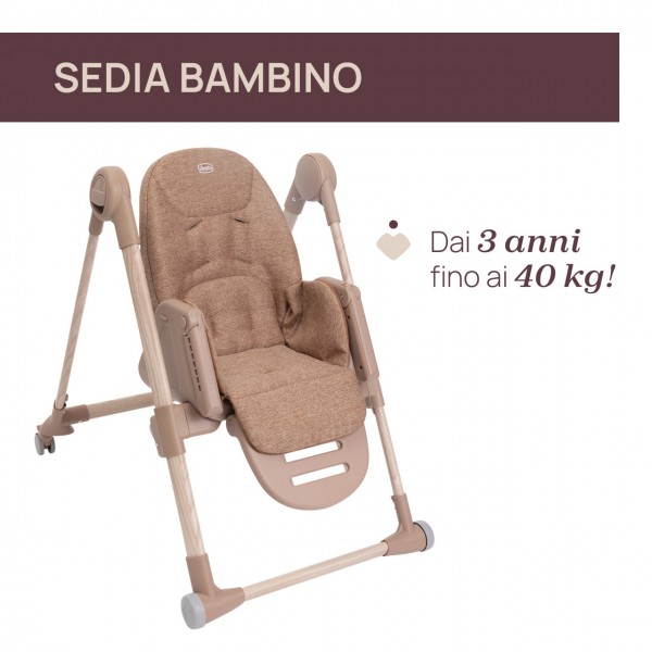 Seggiolone Chicco Polly Armonia Terracotta evolutivo da 0 Mesi a 40 kg