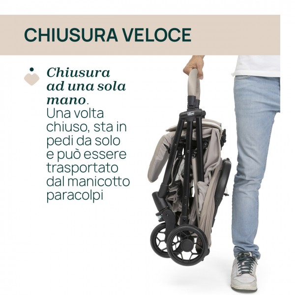 Passeggino Chicco Taormina Sandshell 0m+ Portata 22 Kg