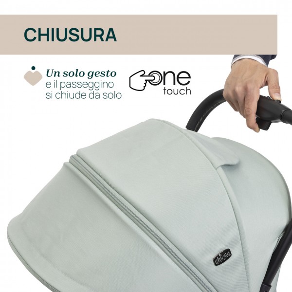 Passeggino Chicco Goody XPlus Sage chiusura automatica Portata 22 kg