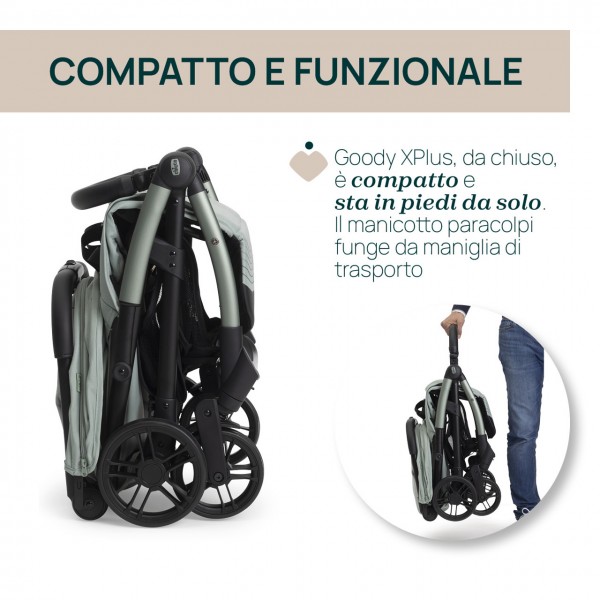 Passeggino Chicco Goody XPlus Sage chiusura automatica Portata 22 kg