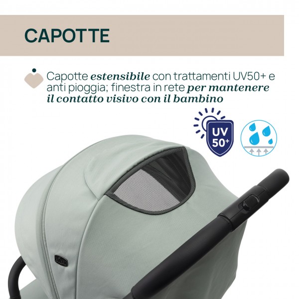 Passeggino Chicco Goody XPlus Sage chiusura automatica Portata 22 kg