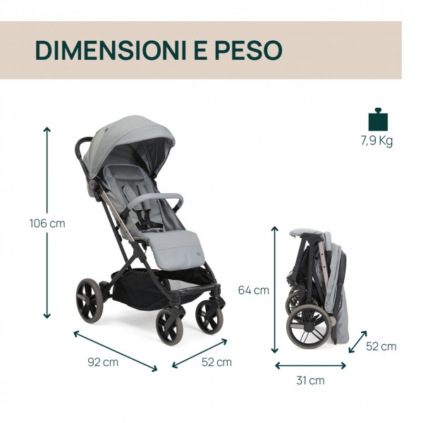 Passeggino Chicco Dolomiti Pebble Portata 22 Kg
