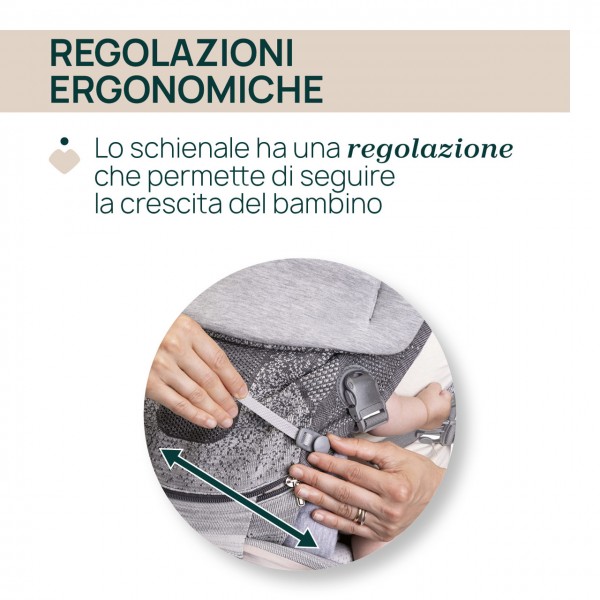 Chicco Marsupio Airy Hip Fit Pebble Portata 15 Kg