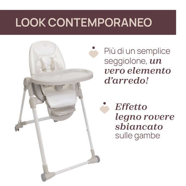 Seggiolone Chicco Polly Armonia Motherpearl evolutivo da 0 Mesi a 40 kg