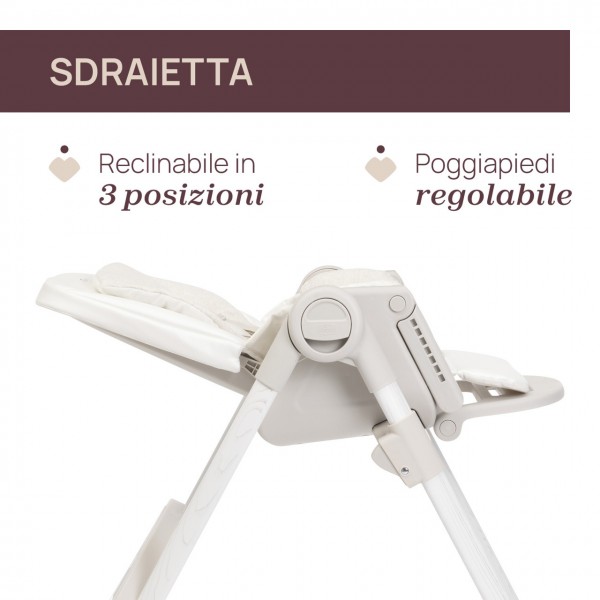 Seggiolone Chicco Polly Armonia Motherpearl evolutivo da 0 Mesi a 40 kg